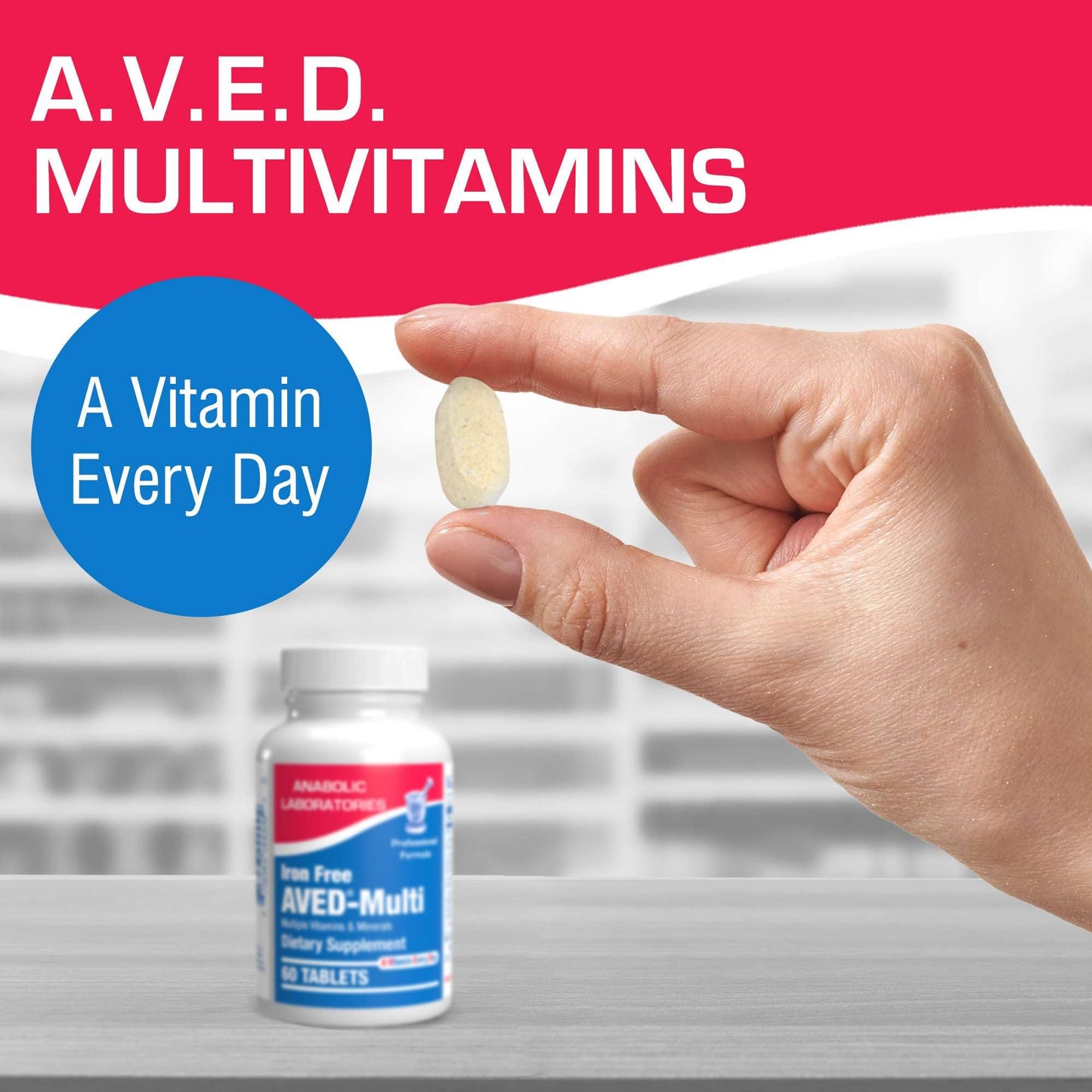 Comprimido del multivitamínico AVED único
