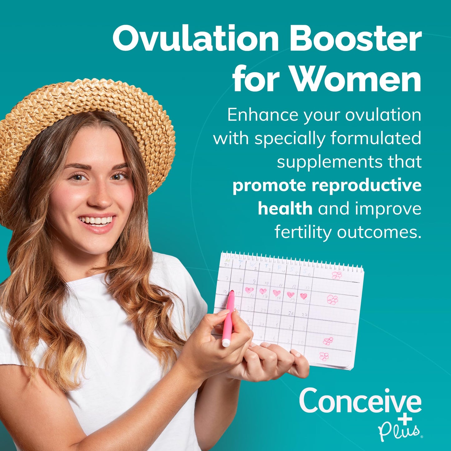 Cápsulas Conceive Plus fertilidad femenina combinación ovulación 180 unidades