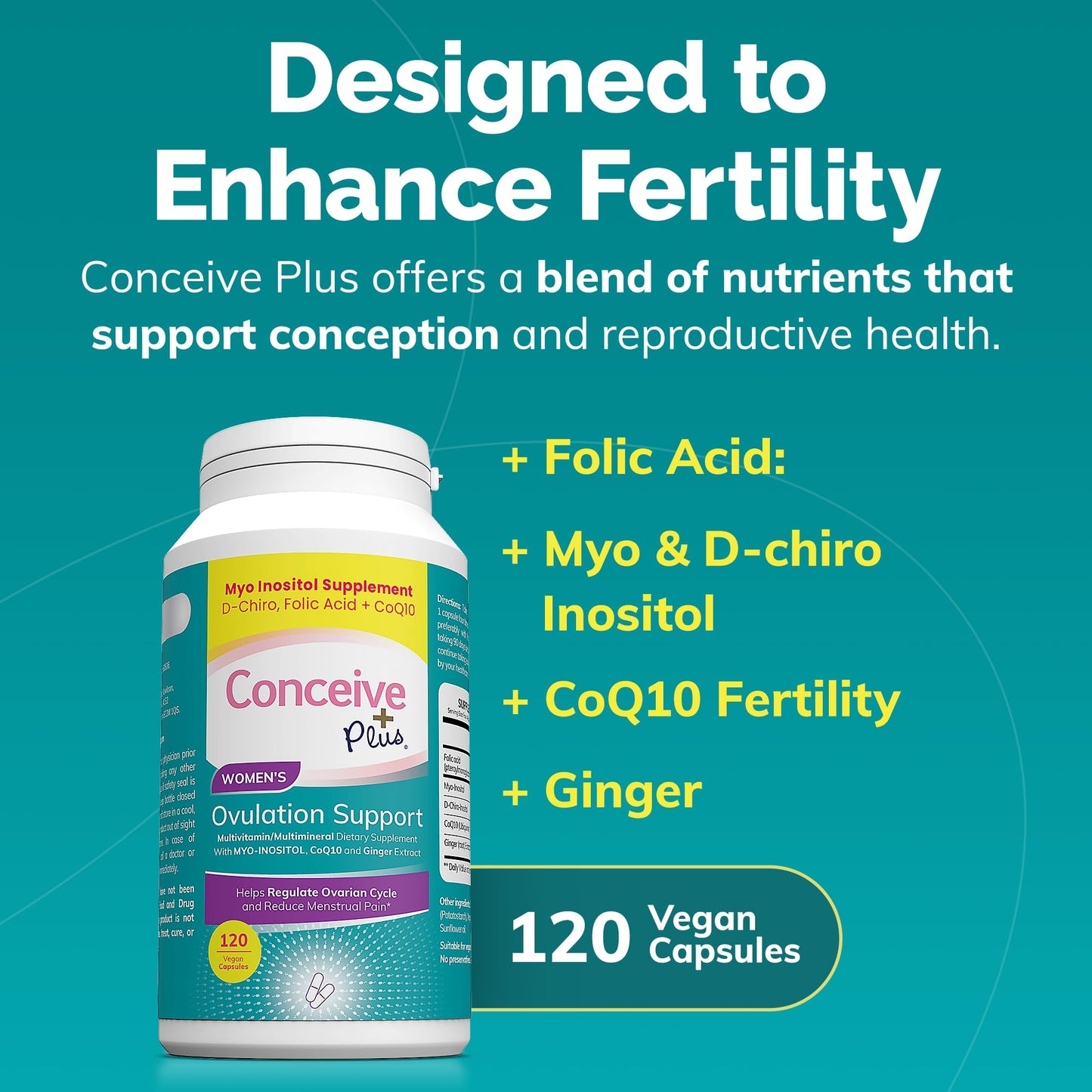 Suplemento Conceive Plus para equilibrio hormonal