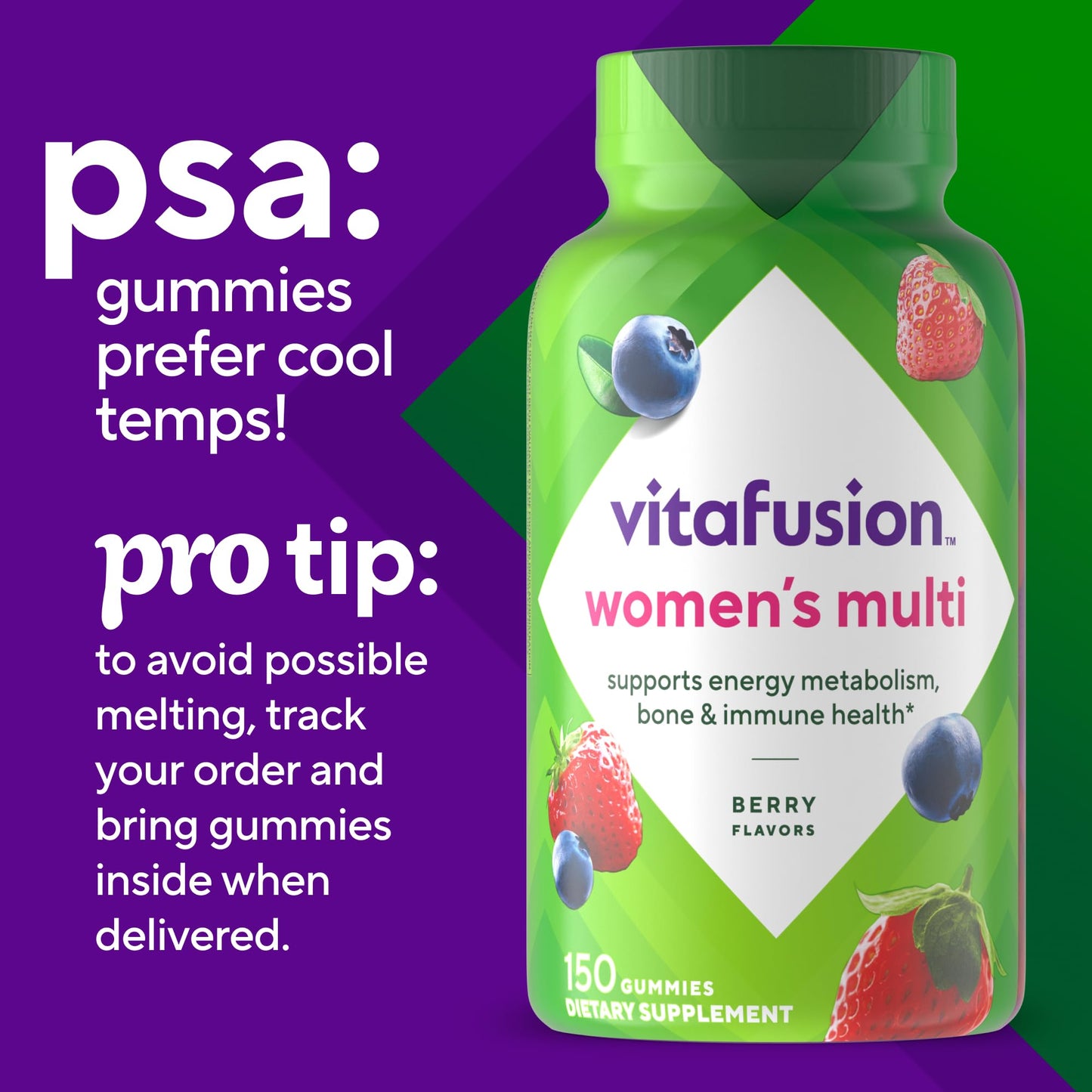 Consejo de uso para gomitas multivitamínicas