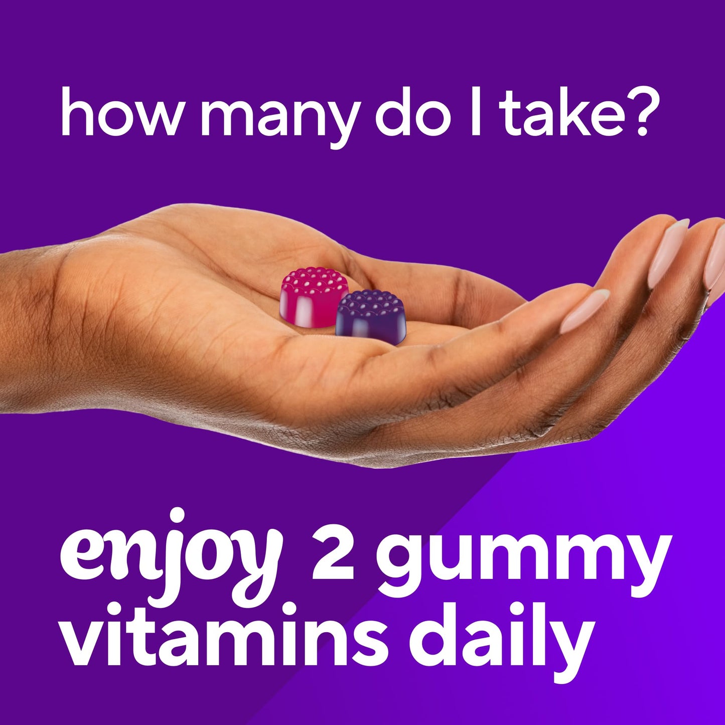 Consumo diario de 2 gomitas multivitamínicas
