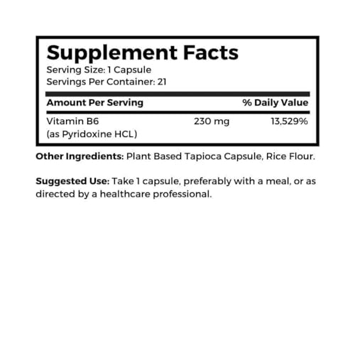 Contenido cápsulas Dr Clark vitamina B6