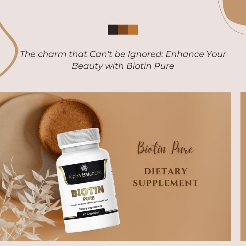 Contenido de cápsulas de suplemento biotina Alpha Balanced