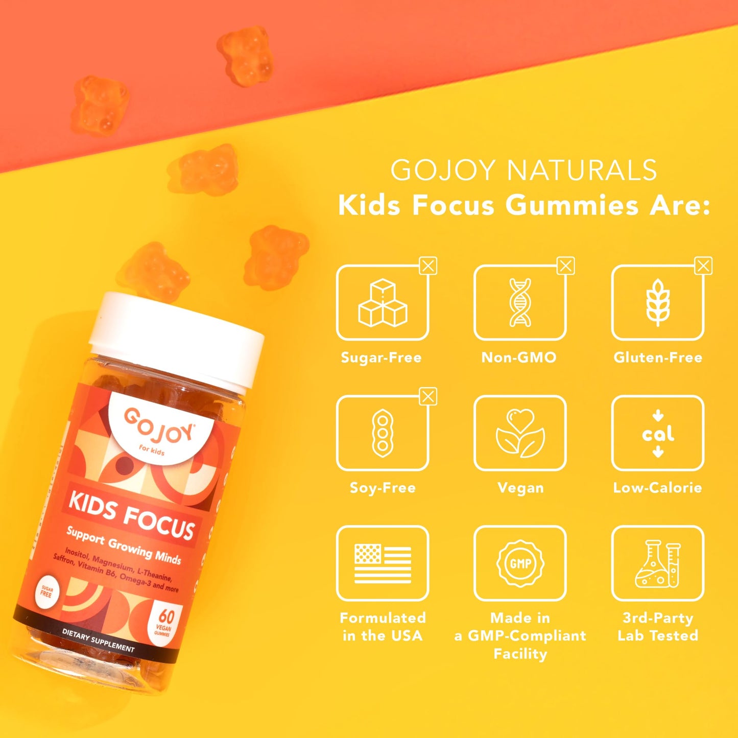 Contenido gomitas para concentración GOJOY NATURALS