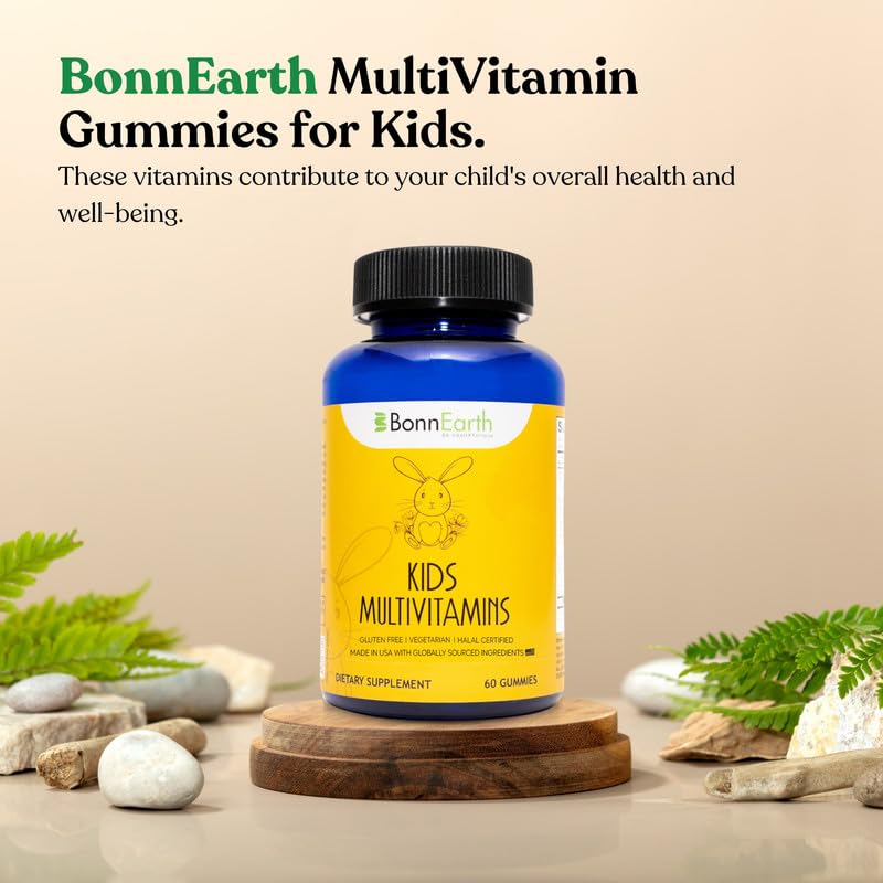 Contenido multivitaminas vegetarianas BonnEarth para niños