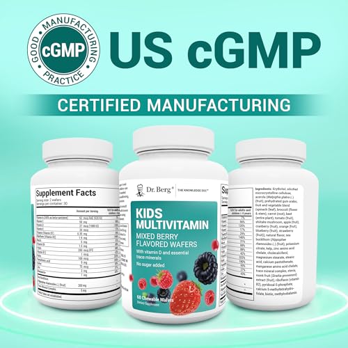 Contenido nutricional multivitaminas Dr. Berg niños