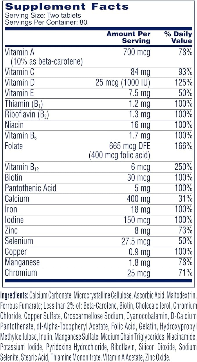Contenido del paquete ONE A DAY Women’s Petites multivitaminas