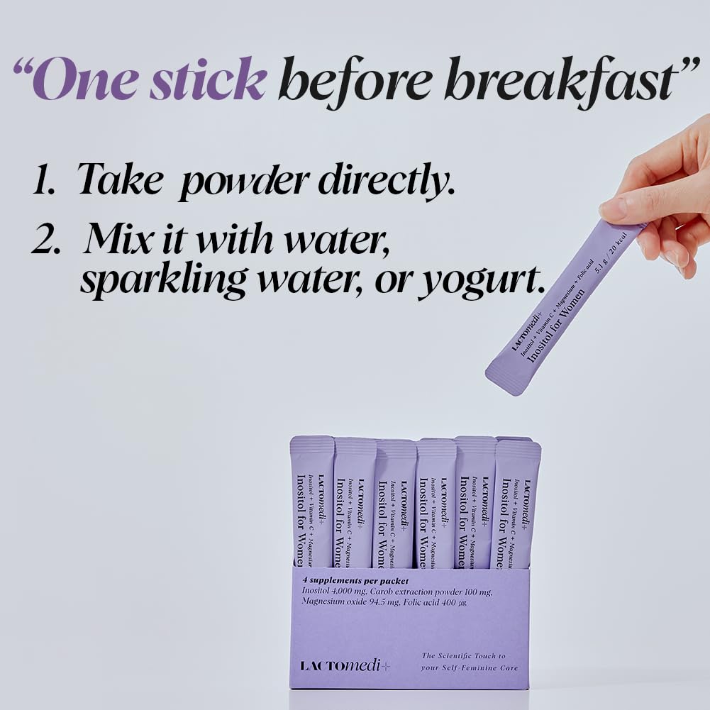 Contenido sticks de polvo de inositol miel limón LACTOMEDI