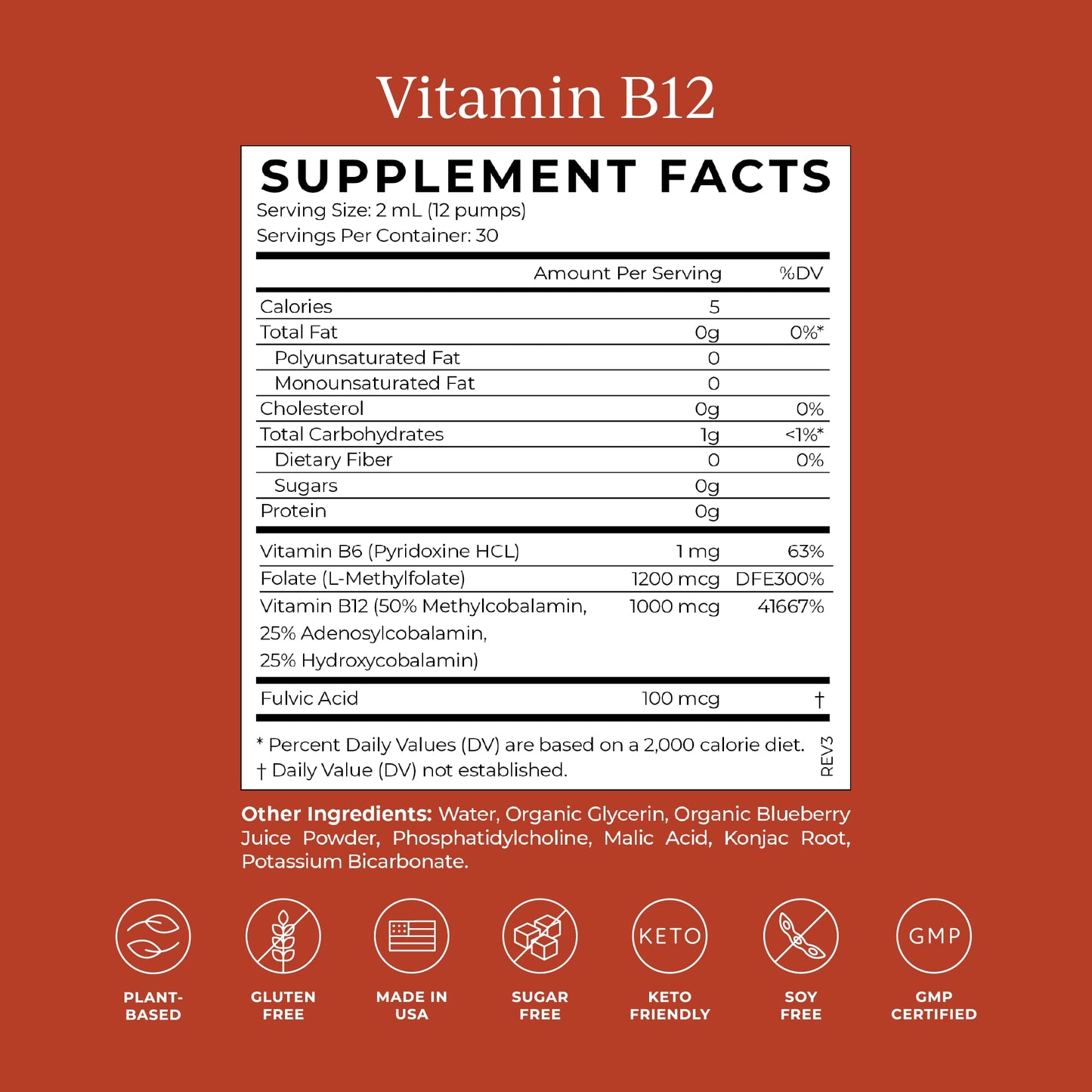 Contenido suplemento b12 cymbiotika 2 oz