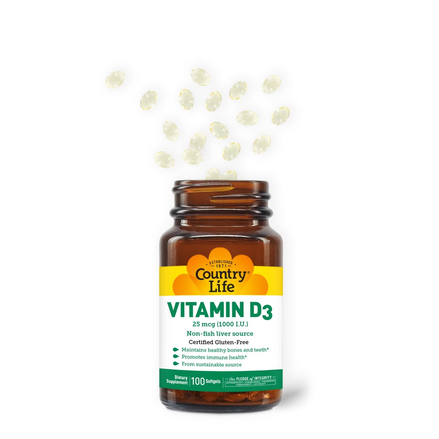Country Life suplemento vitamina d3 sin rellenos ni toxinas