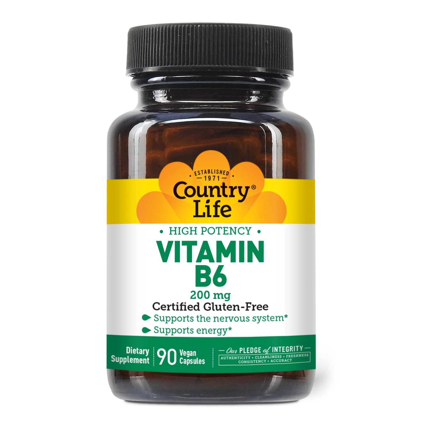 Country Life Vitamina B6 cápsulas veganas 90 unidades
