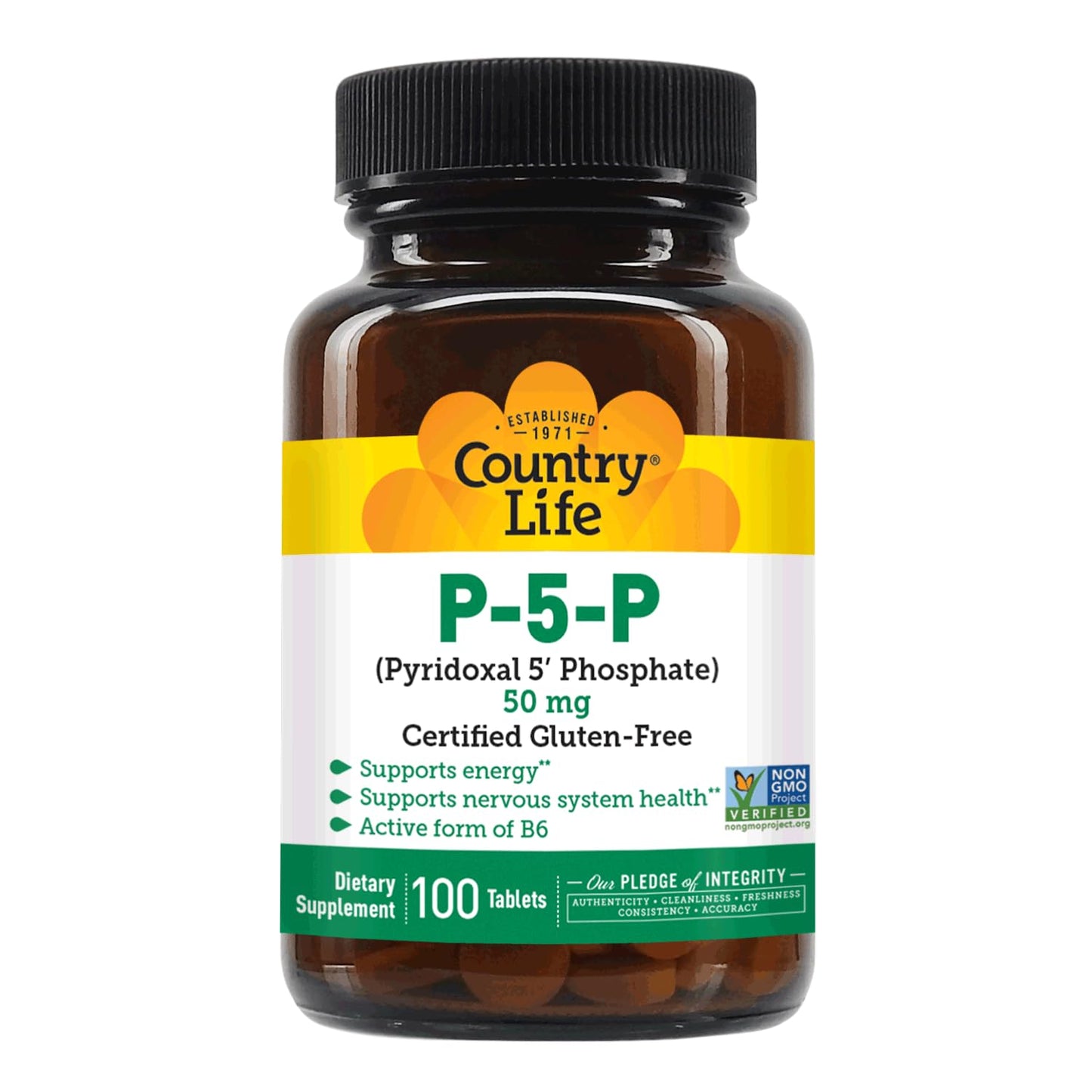 Caja Country Life Vitamina B6 P-5-P cápsulas