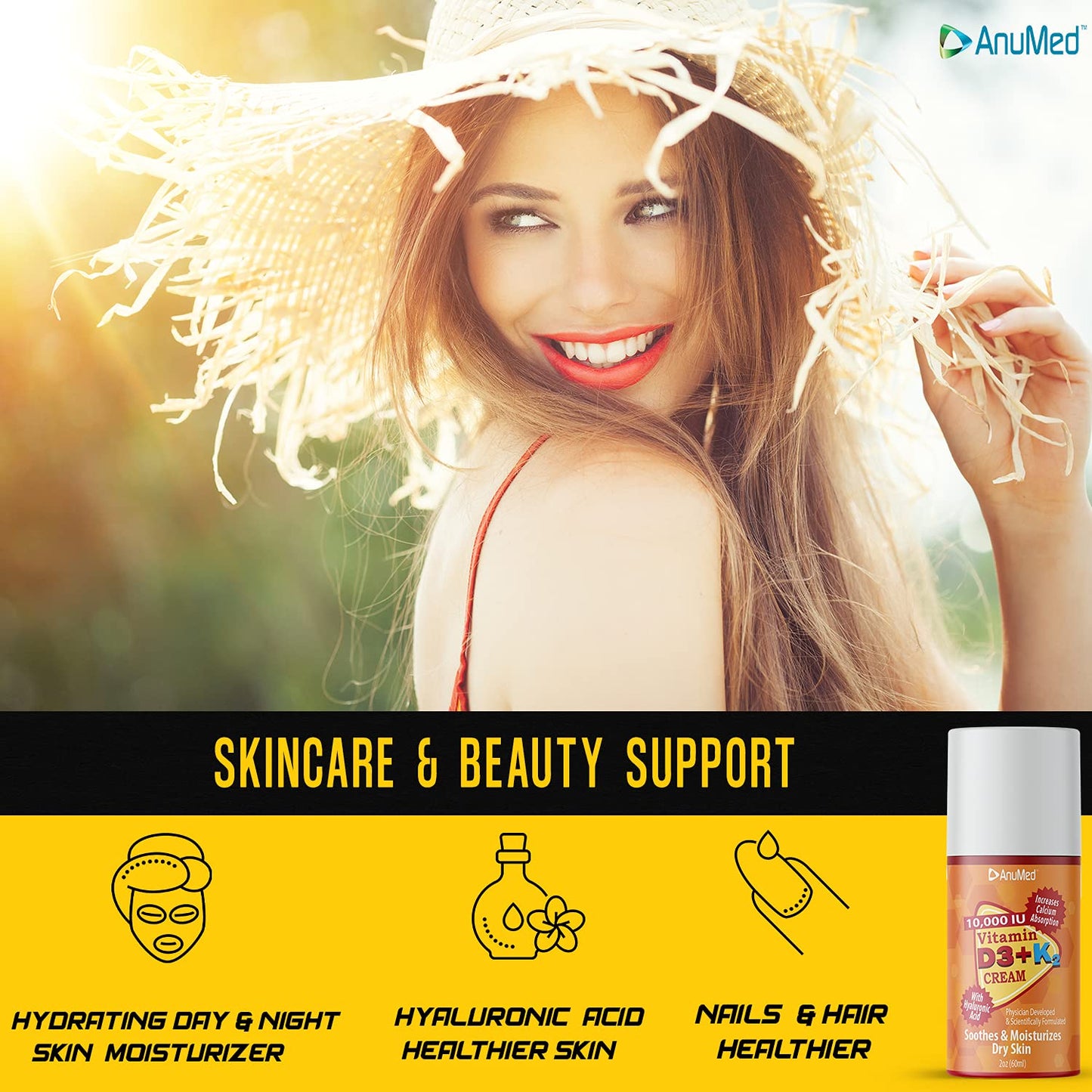 Crema Anumed vitamina D3 K2 detalle tubo