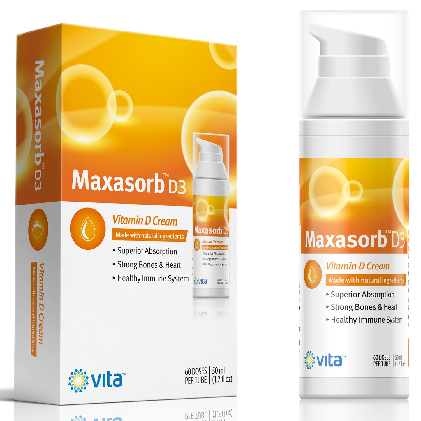 Crema Maxasorb vitamina d3 para psoriasis frasco frontal