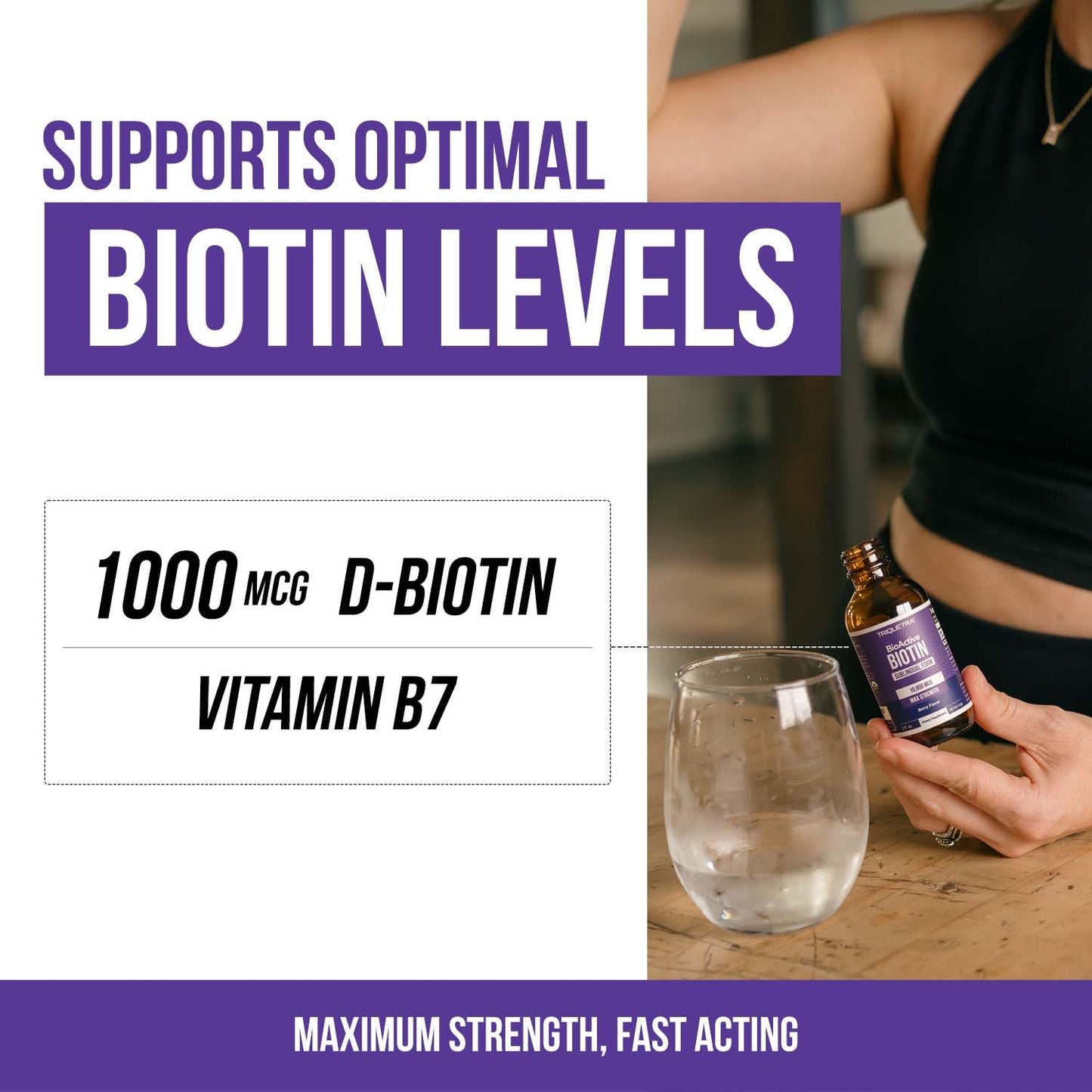 Cucharita dosificadora para suplemento de biotina Triquetra Health