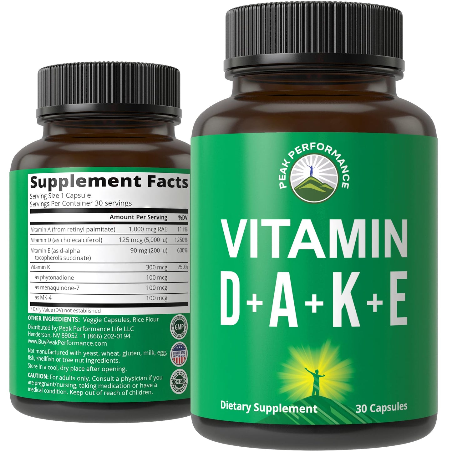 DAKE suplemento vitamina adk e en cápsula vegana
