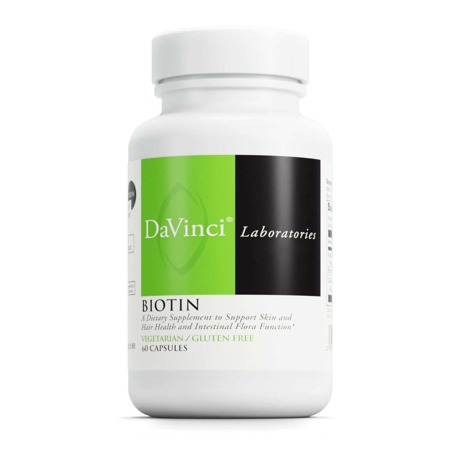 Botella DAVINCI Labs Biotina 60 cápsulas para piel y cabello