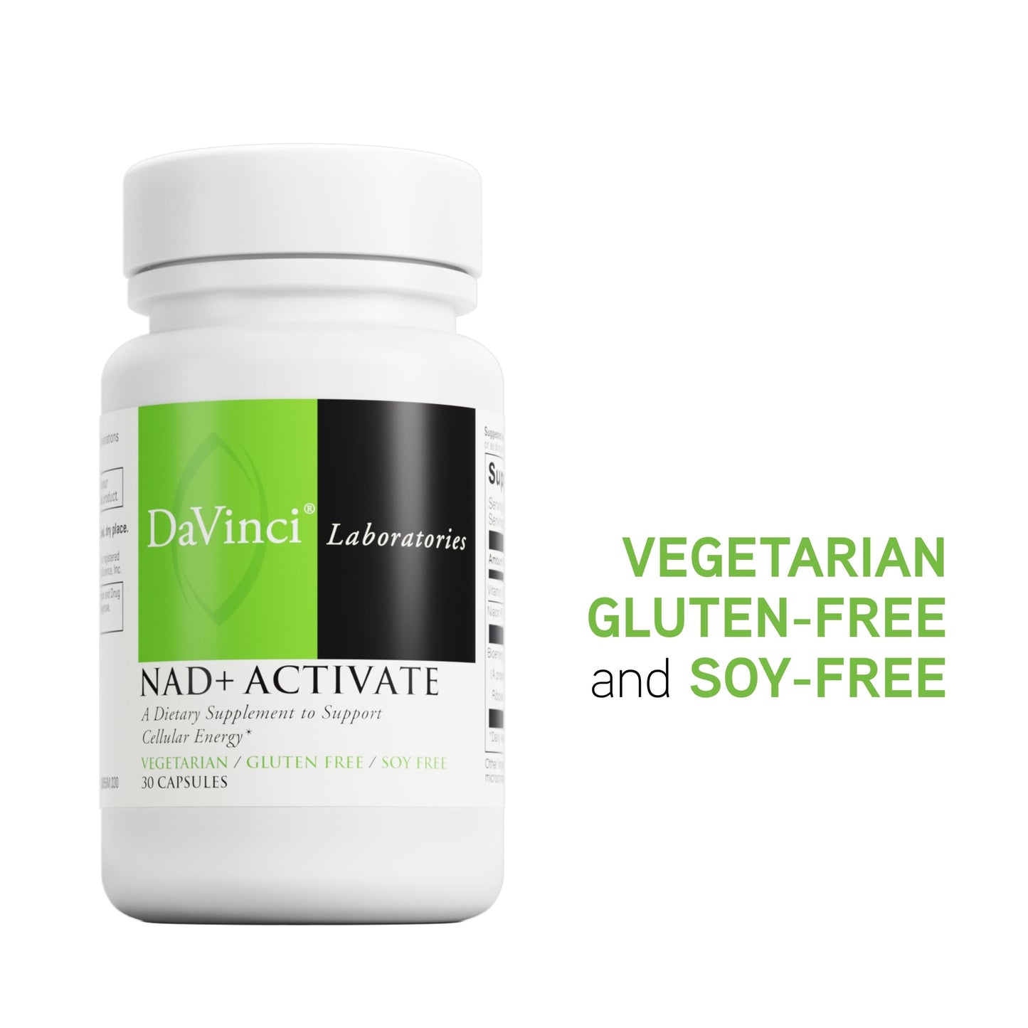 Suplemento DaVinci NAD+ Activate para metabolismo y energía