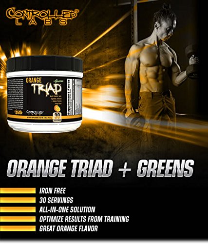 Deportista mostrando Orange Triad + Greens