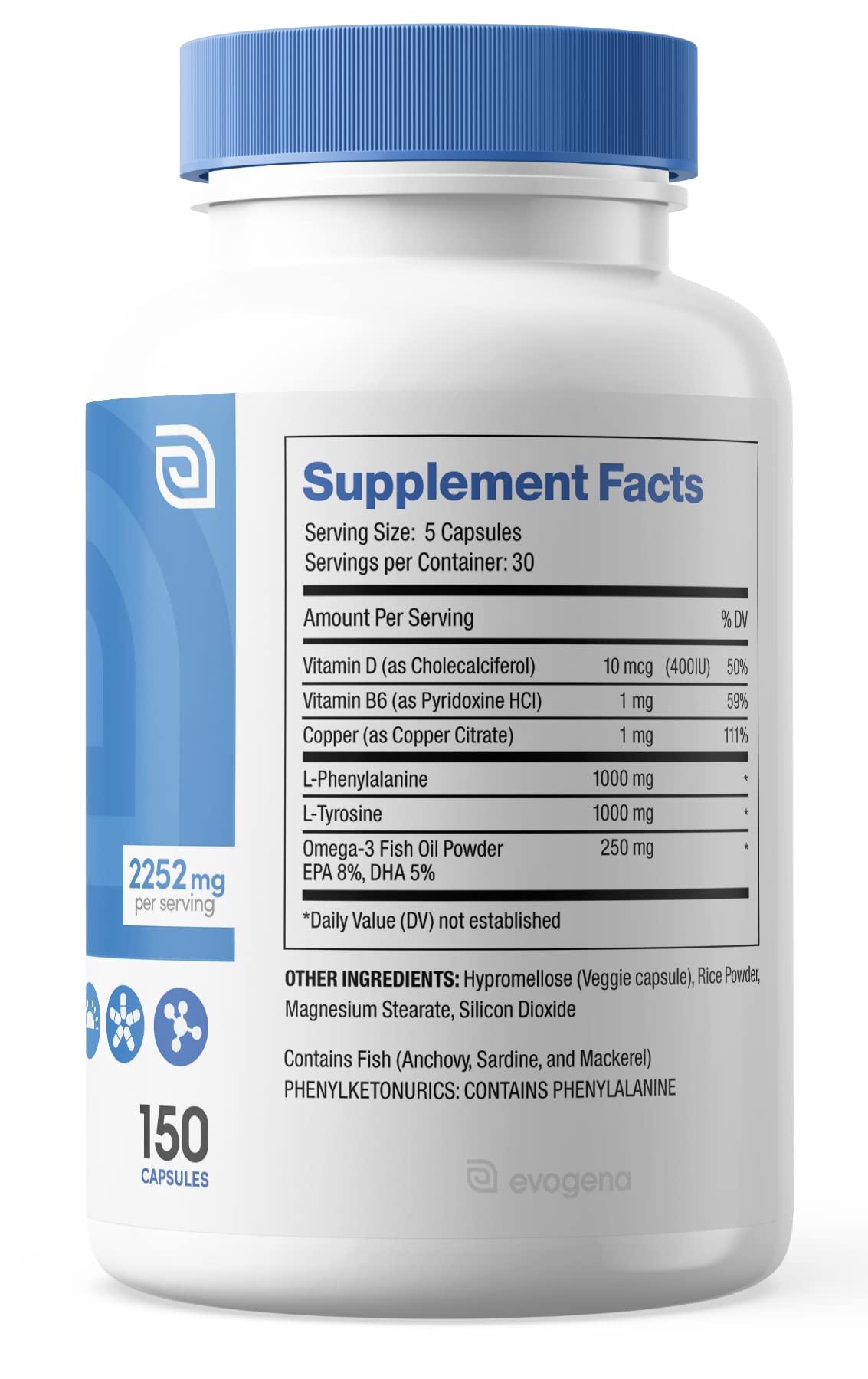 Dermatin con L-fenilalanina y aceite de pescado Omega 3