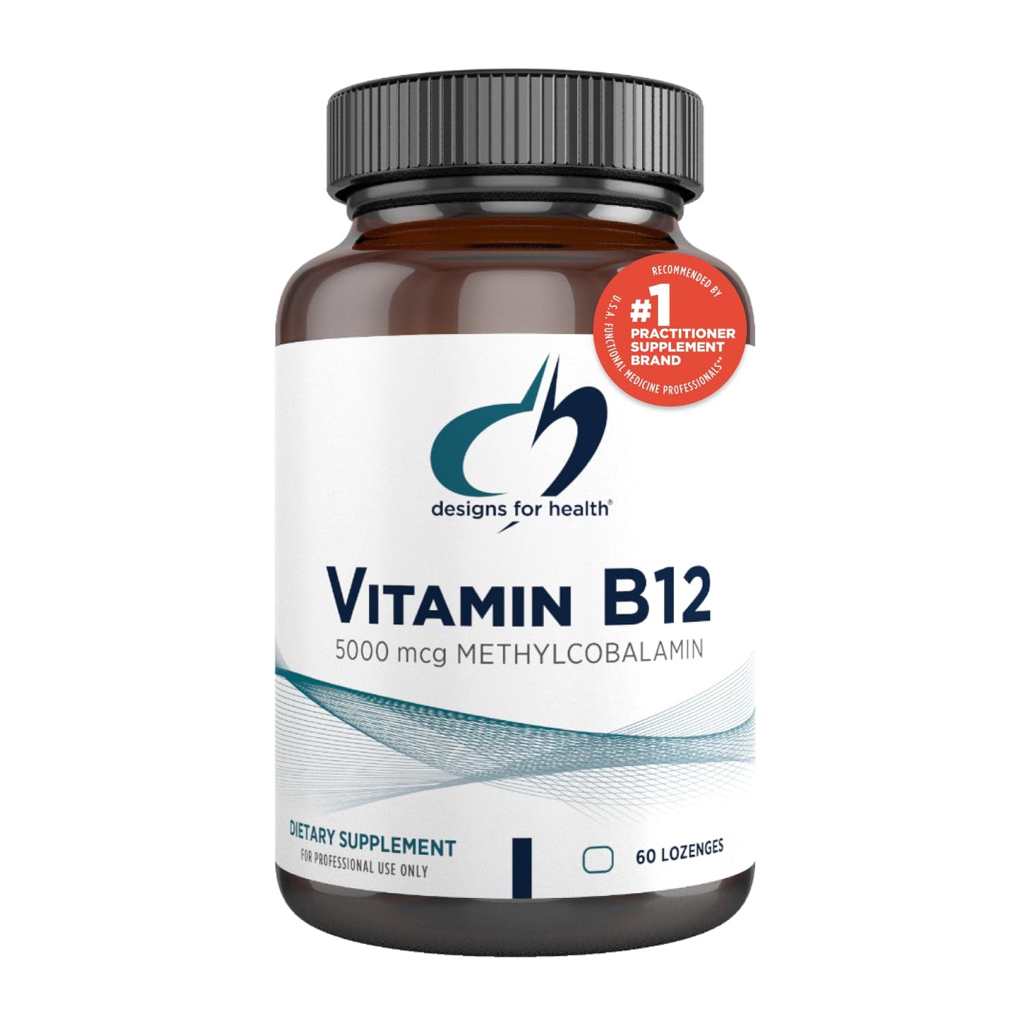 Designs for Health vitamina b12 5000 mcg pastillas veganas sabor baya