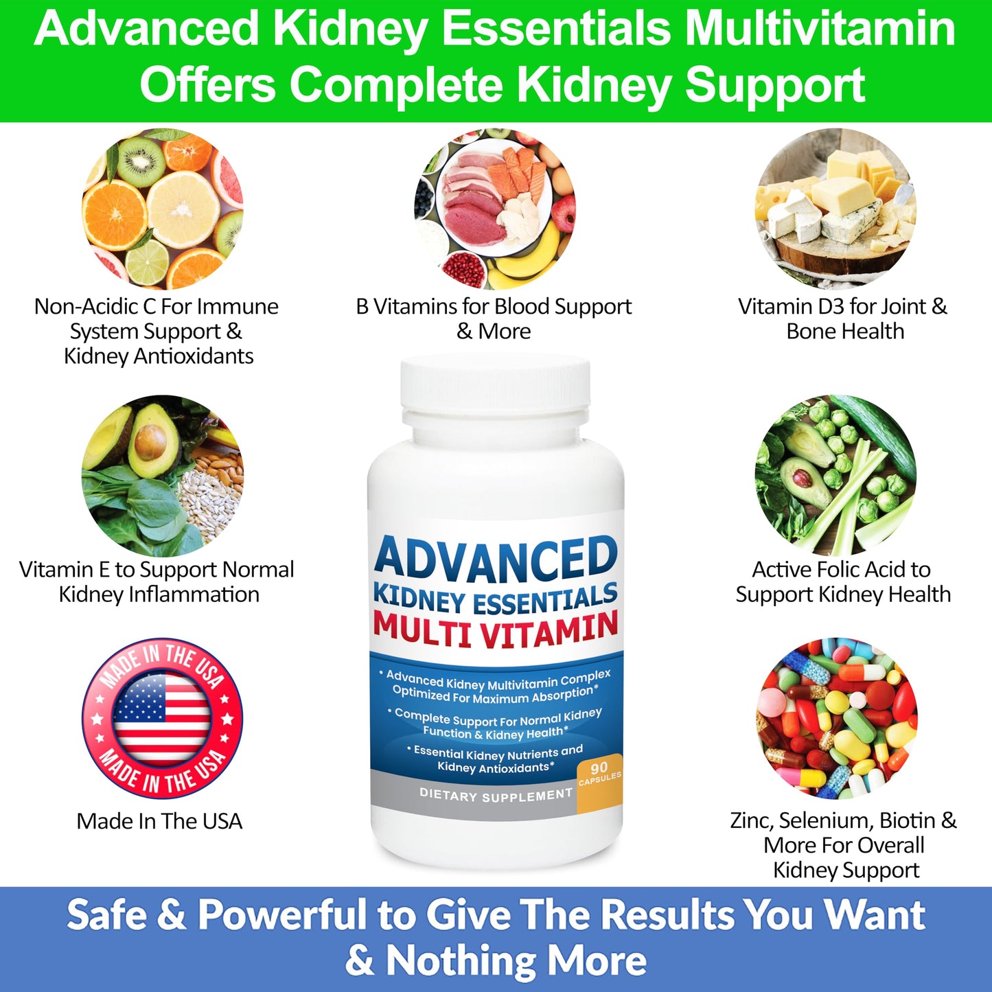 Soporte de desintoxicación y limpieza renal multivitamínico