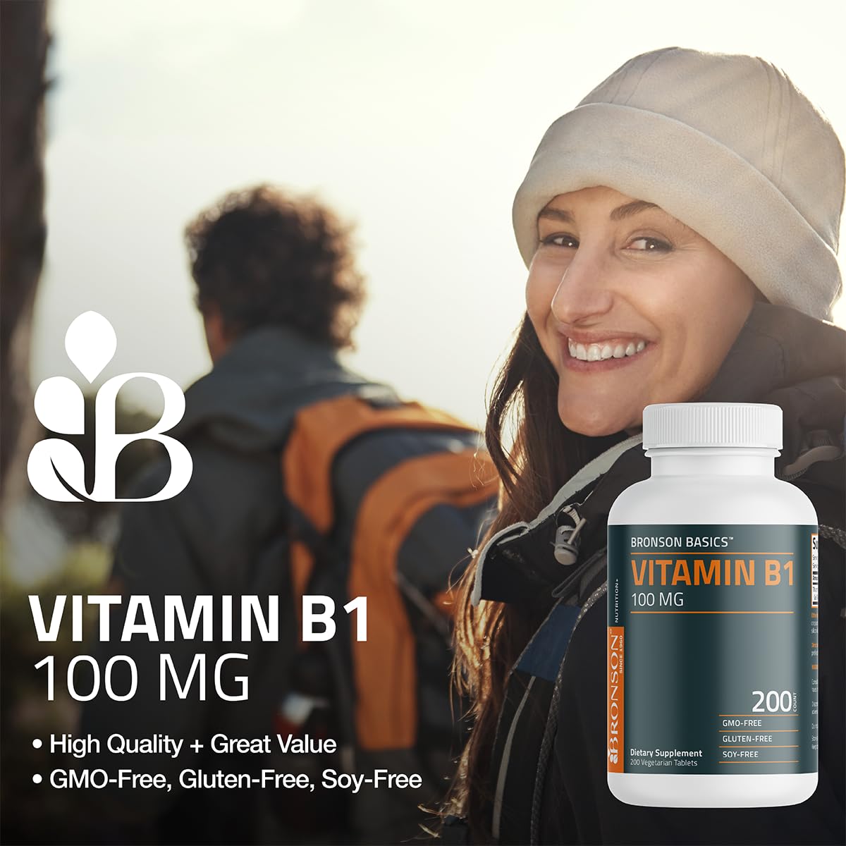 detalle caja bronson vitamina b1 100 tabletas vegetarianas