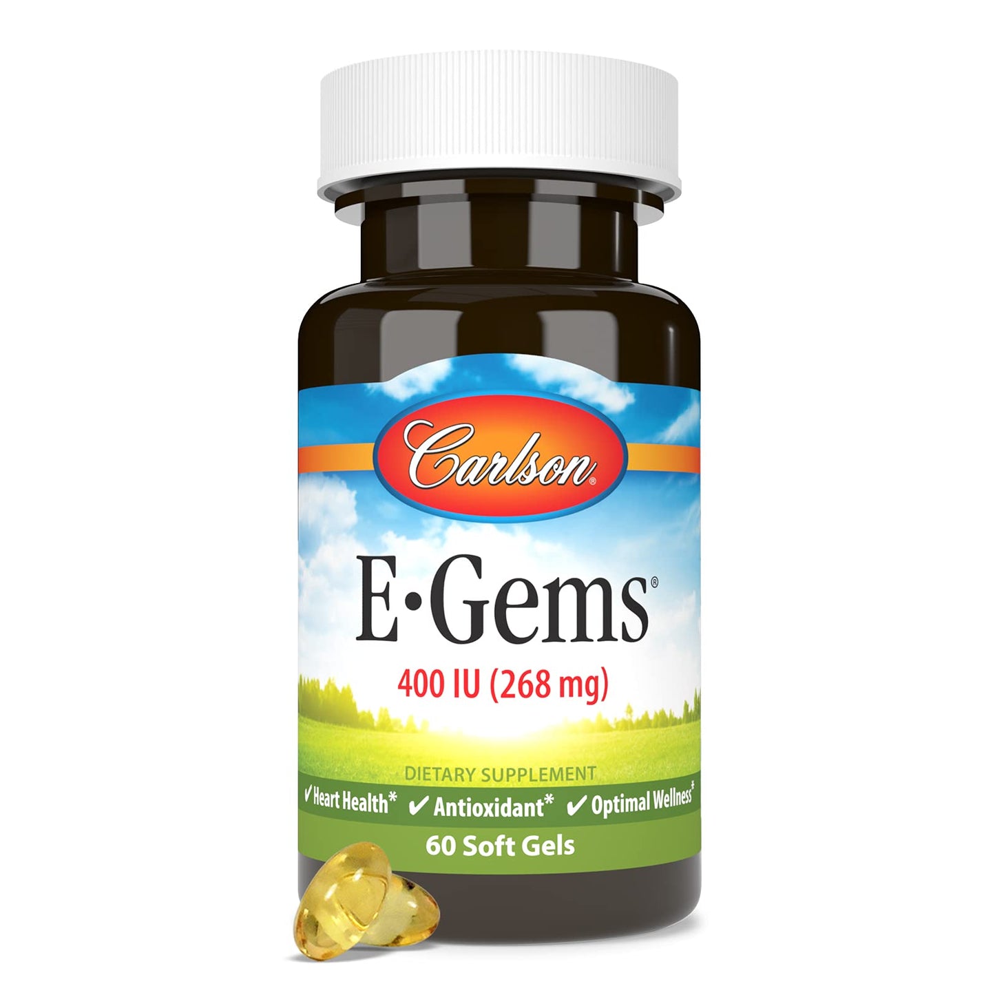 Detalle caja carlson labs e-gems vitamina e natural