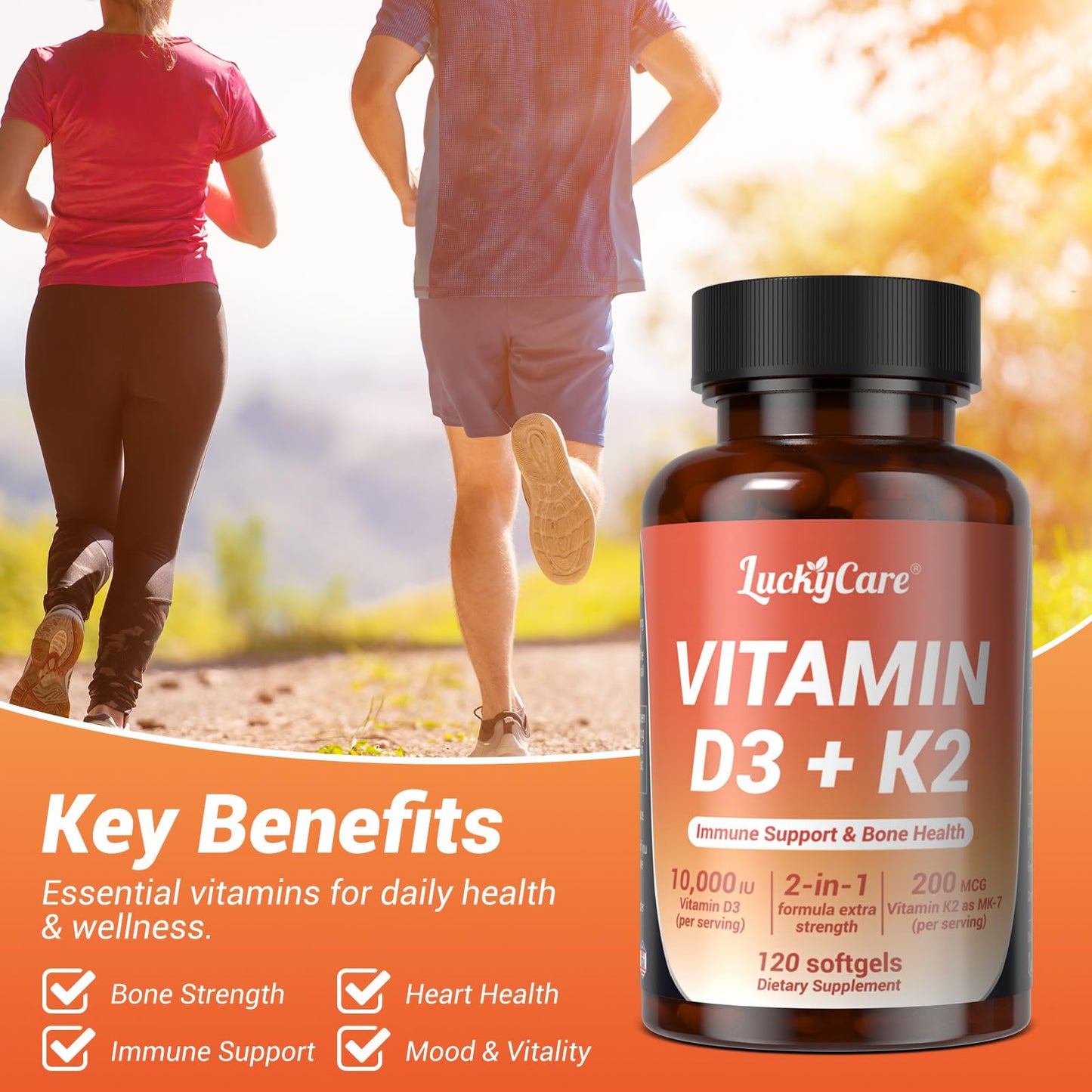 detalle cápsula luckycare d3 k2 omega 3 para salud integral