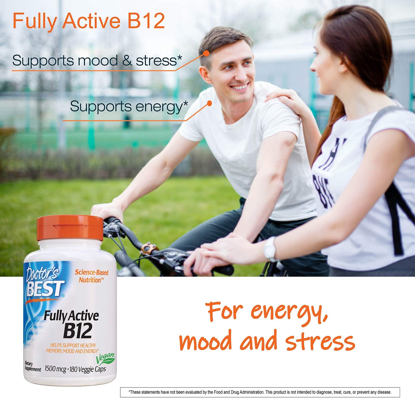Detalle cápsula vitamina B12 activa Doctors Best