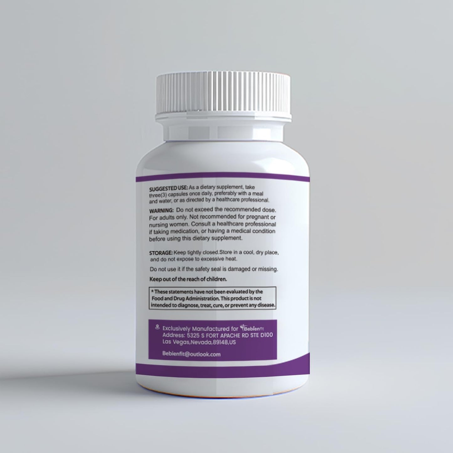 Detalle cápsulas Bebien fit Inositol con Ashwagandha
