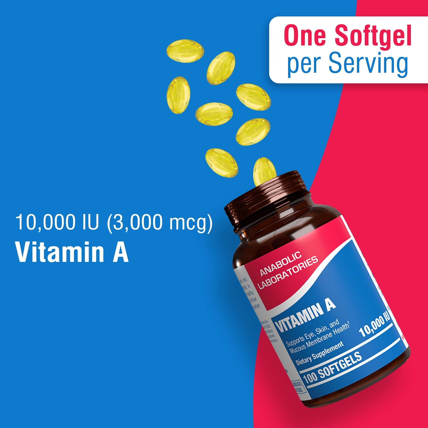 Detalle cápsulas blandas vitamina A Anabolic Laboratories