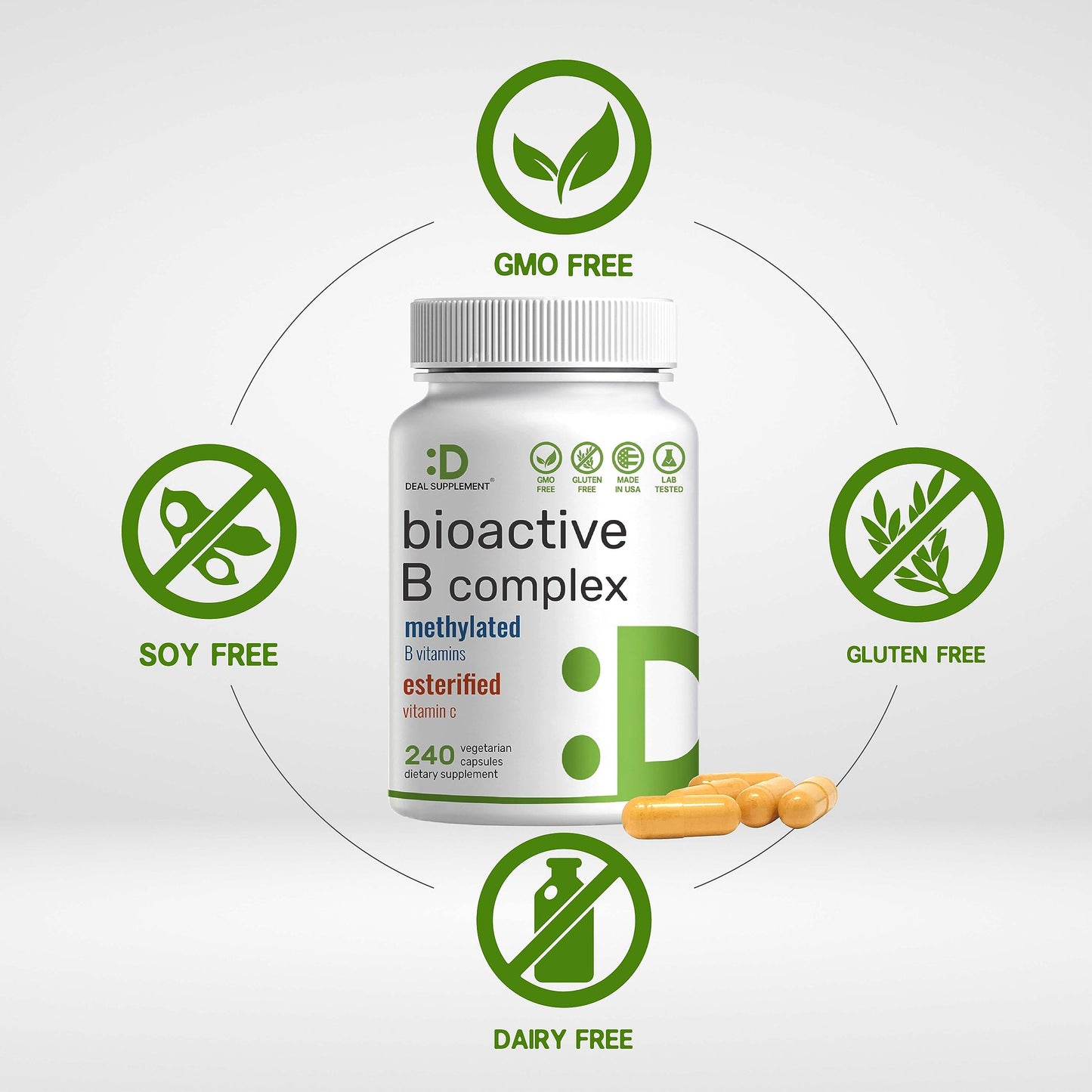 Detalle cápsulas DEAL Supplement complejo vitamina B