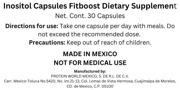Detalle cápsulas Fitboost inositol para bienestar integral