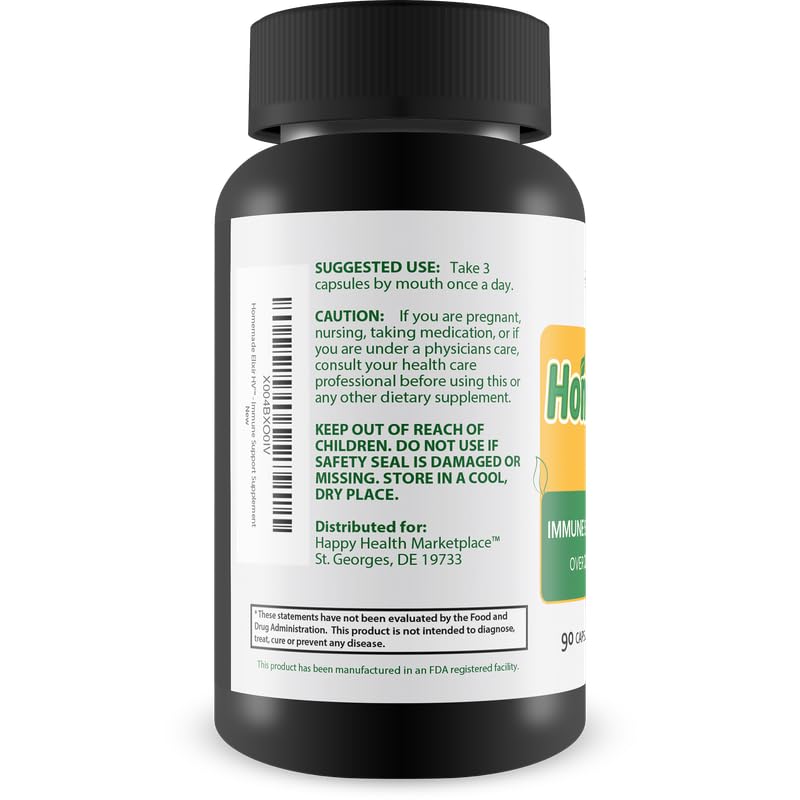 Detalle cápsulas herbal homemade elixir hv para salud del sistema inmune