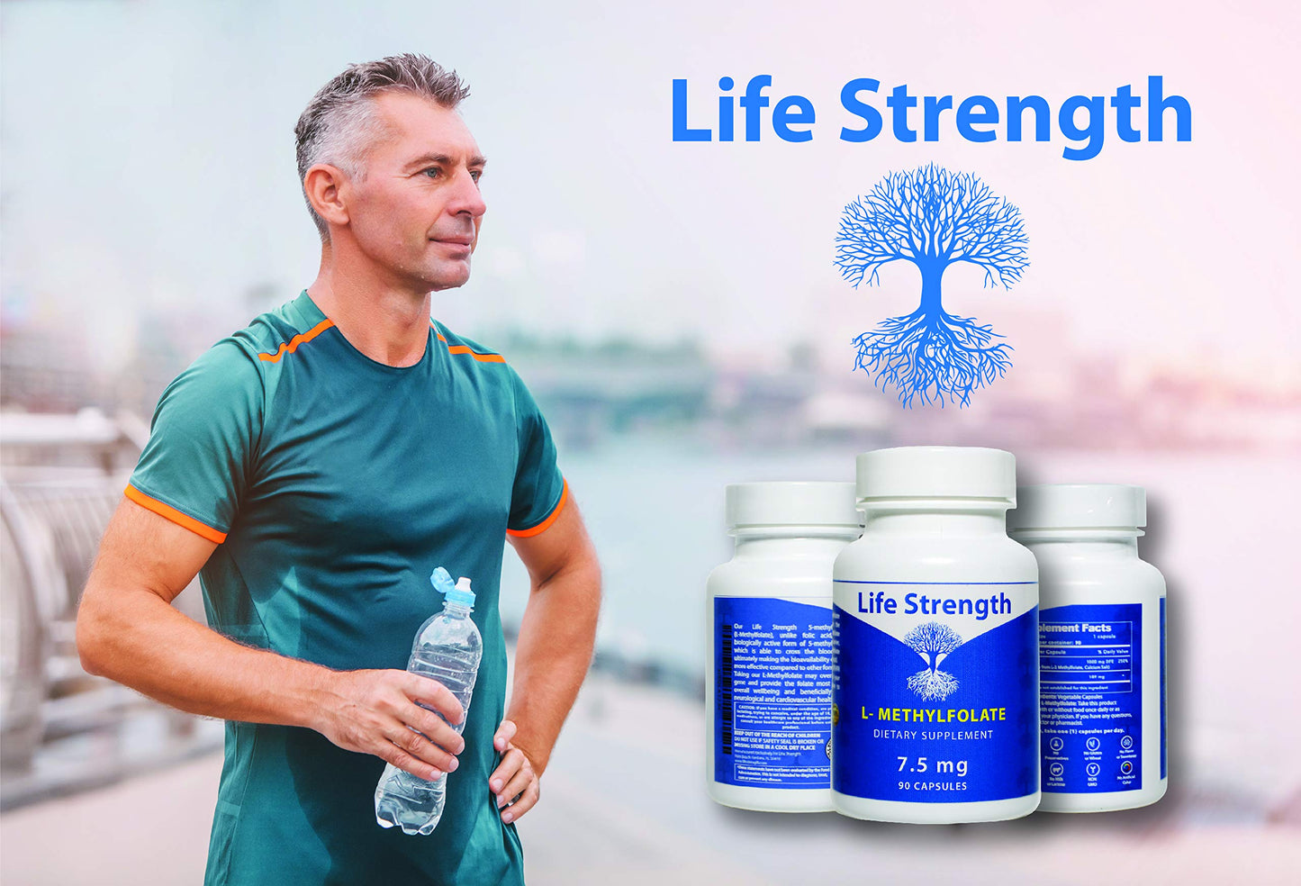 Detalle cápsulas LifeStrength l-metilfolato optimizadas 7.5mg