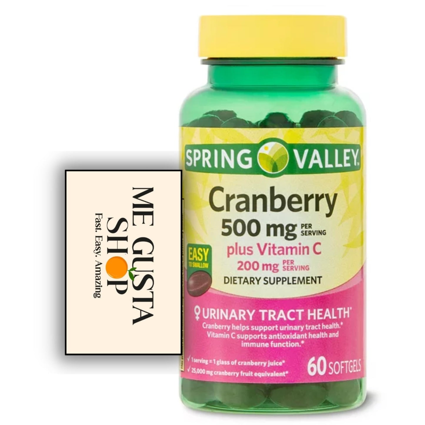 Detalle cápsulas Spring Valley Arándano y Vitamina C 60 unidades