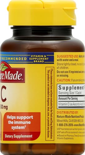 Detalle comprimidos Nature Made vitamina C 500 mg pack 4
