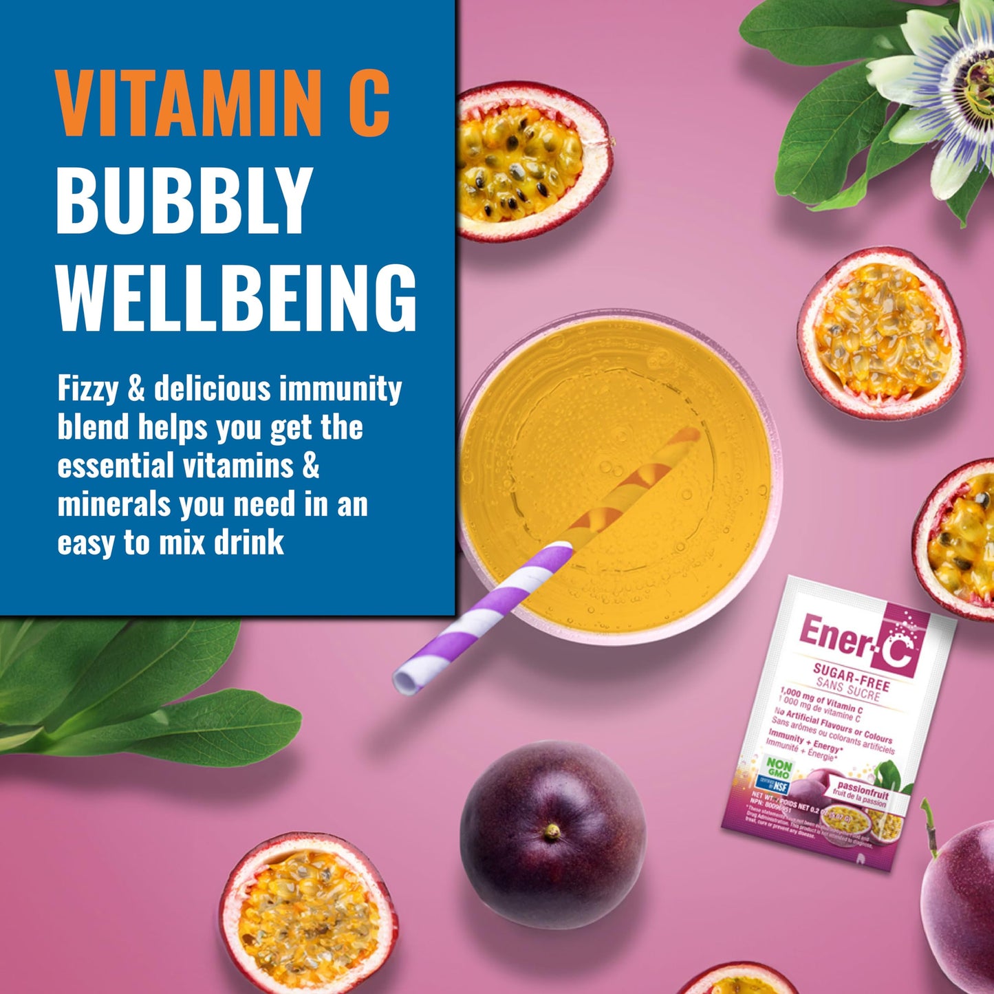 Detalle Ener-C multivitaminico maracuya sin azucar