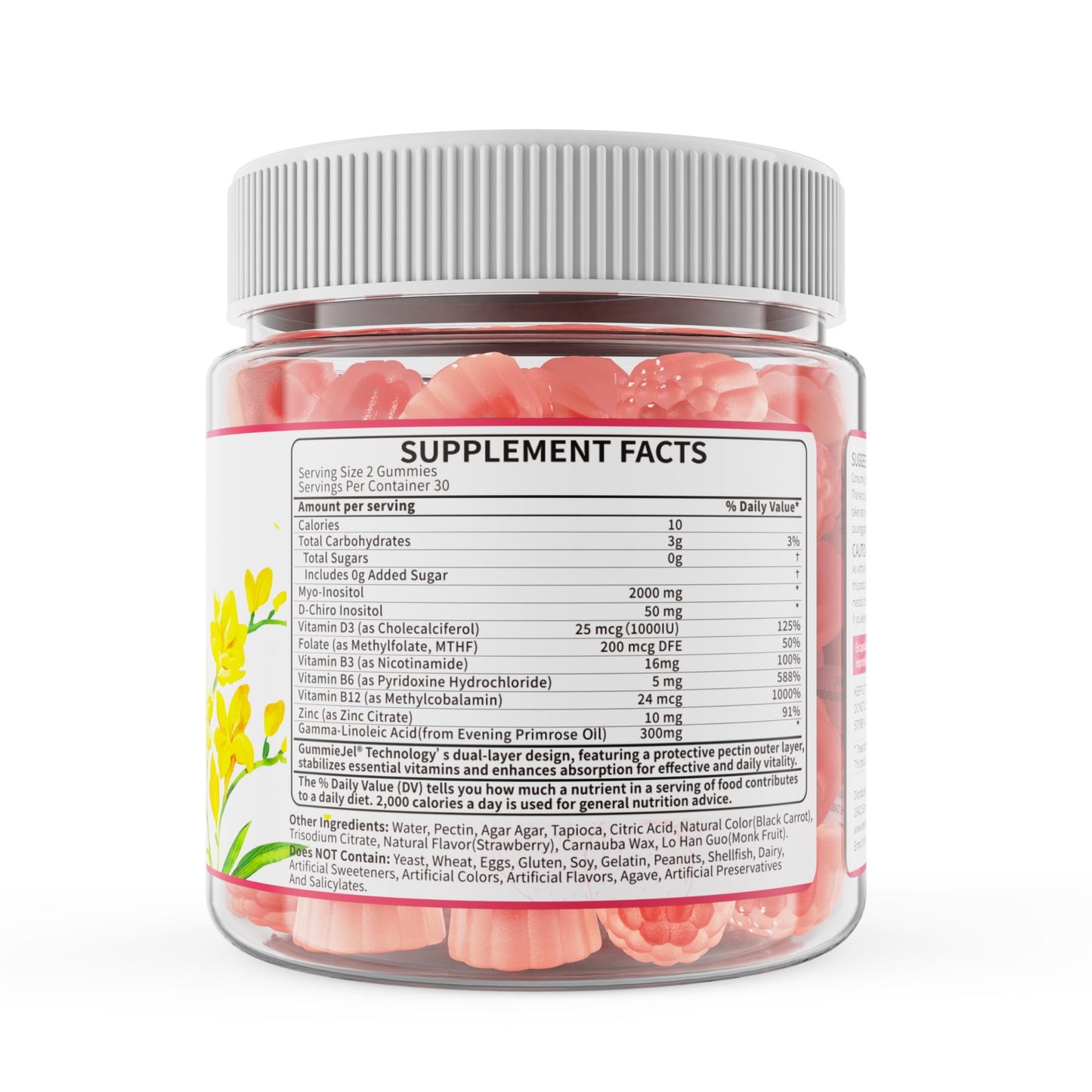 Detalle envase gomitas Nextdia con vitaminas y zinc para mujeres