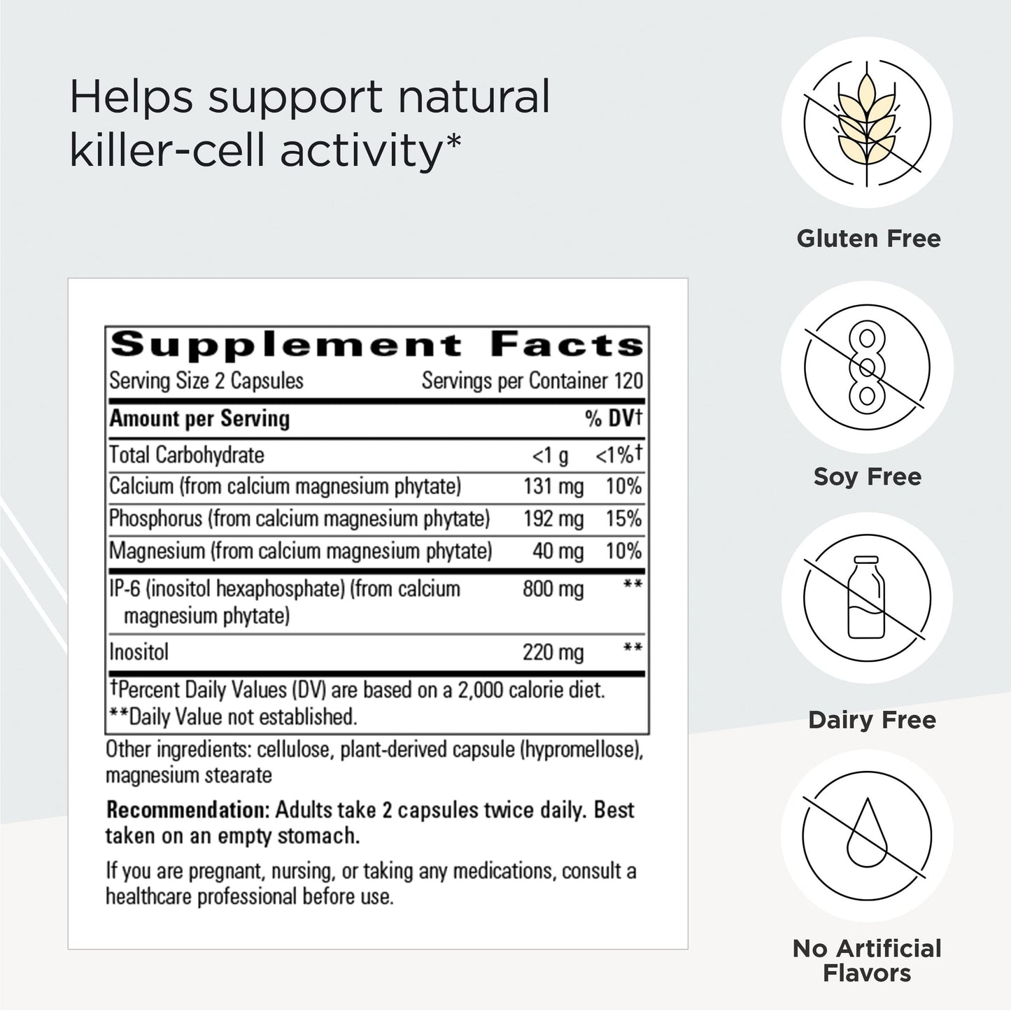 Detalle etiqueta Integrative Therapeutics Cellular Forte IP-6 Inositol