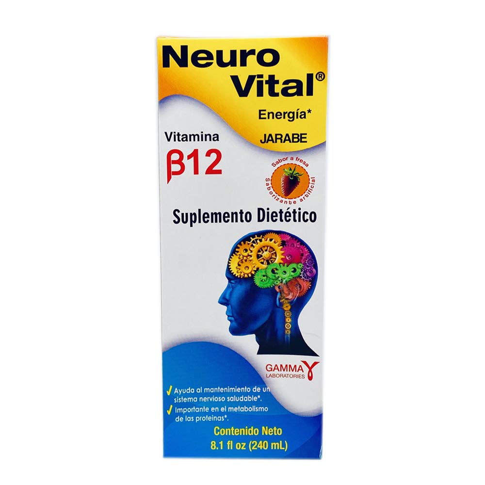 Detalle etiqueta jarabe vitamina b12 neuro vital