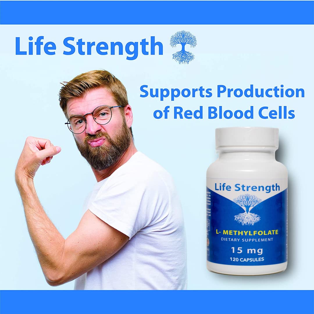 Detalle etiqueta LifeStrength L-Metilfolato suplemento
