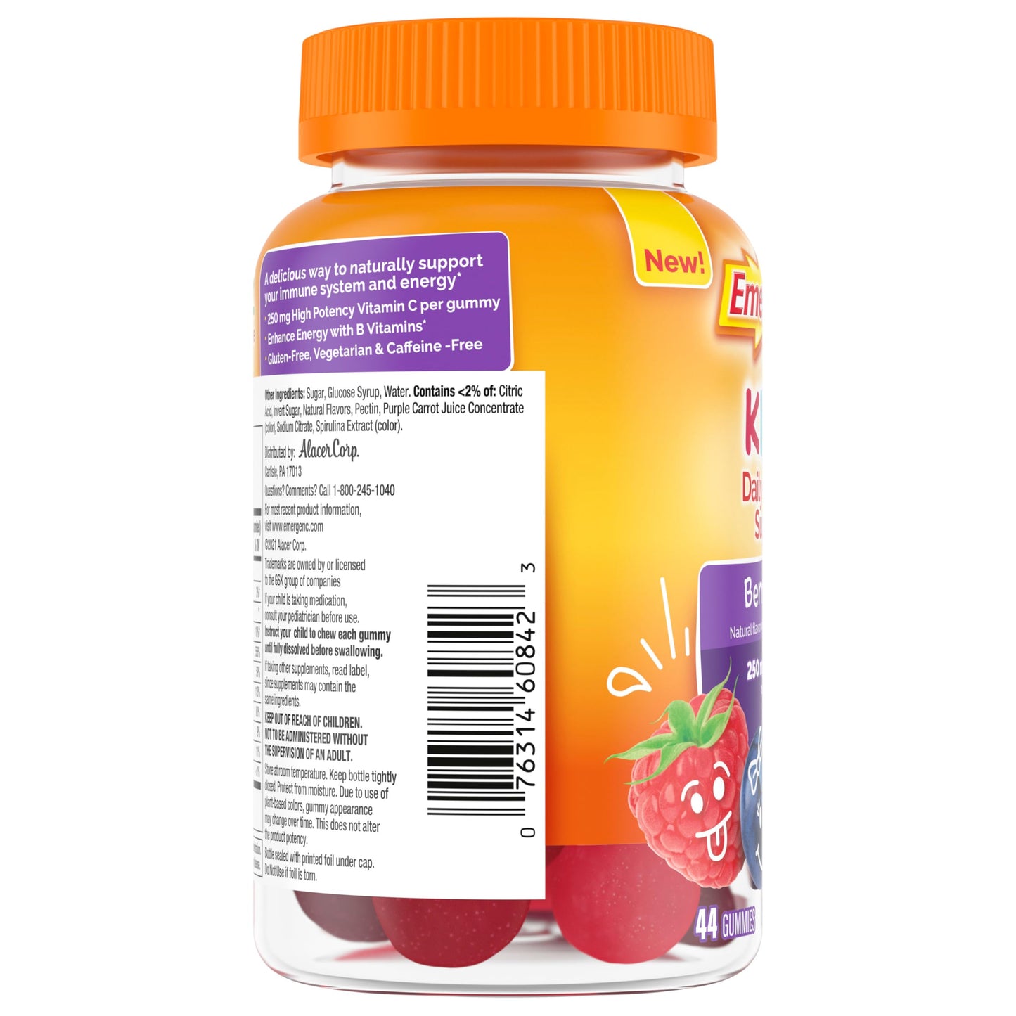 Detalle goma gomitas sabor frutos rojos Emergen-C Kidz