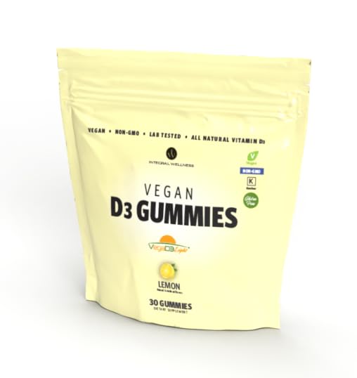 Detalle de gomitas veganas vitamina D3 VE Imports en frasco