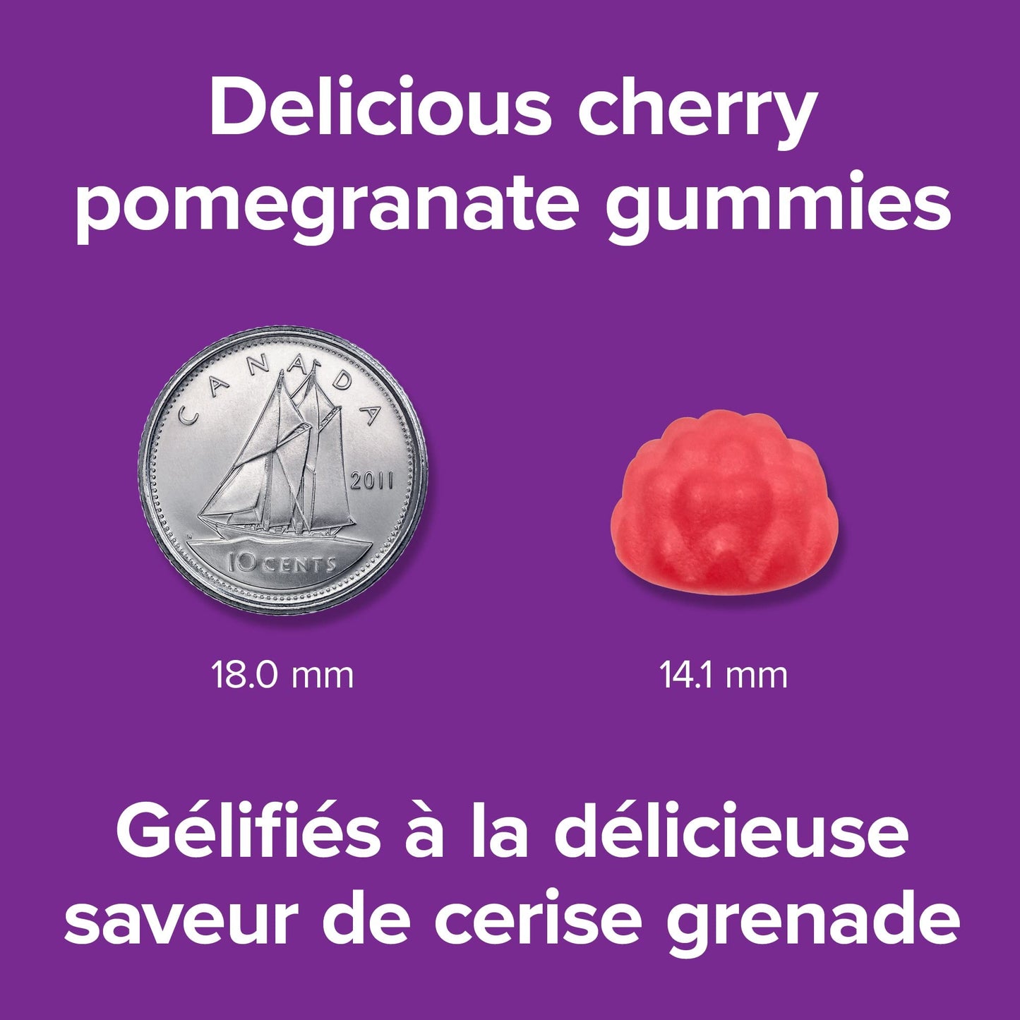Detalle gomitas Webber Naturals Biotina sabor cereza granada