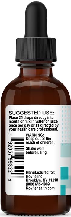 Detalle gotas B12 1000mcg sabor frambuesa Kovite