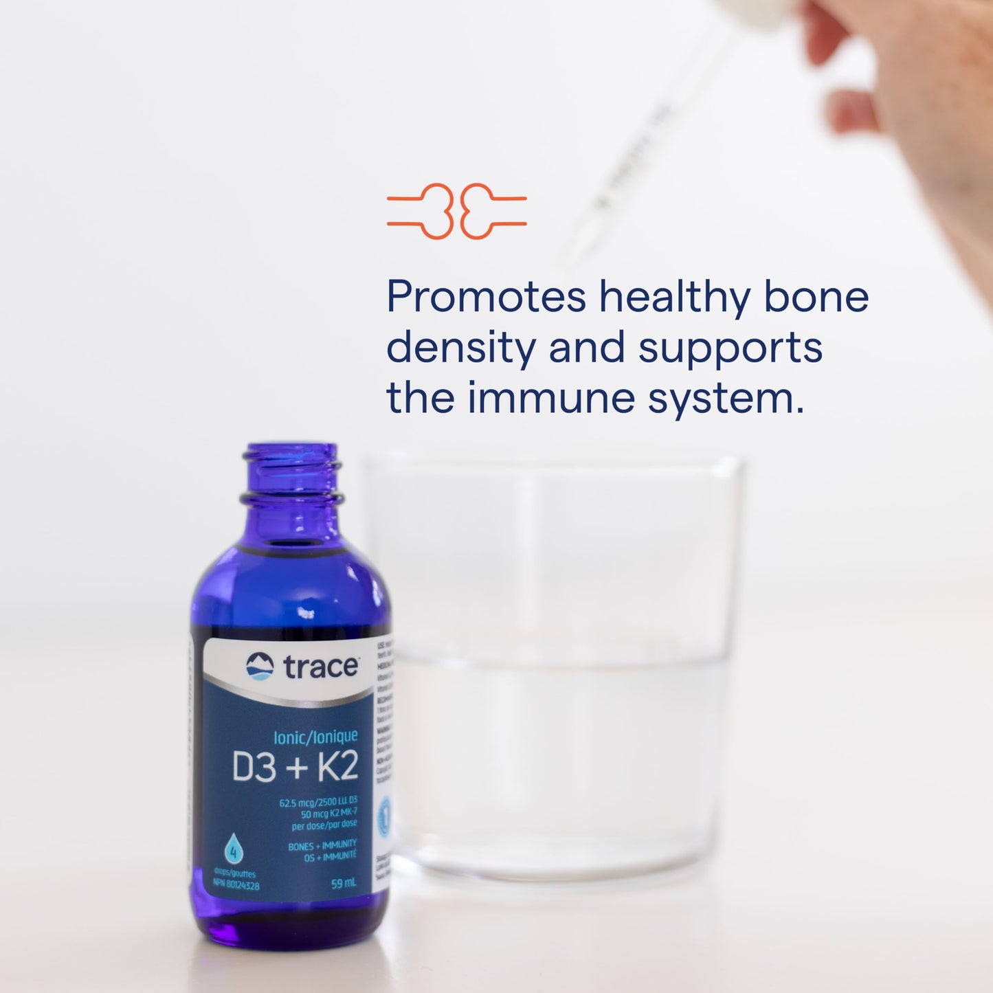 Detalle gotero suplemento Trace Minerals vitamina D3 K2