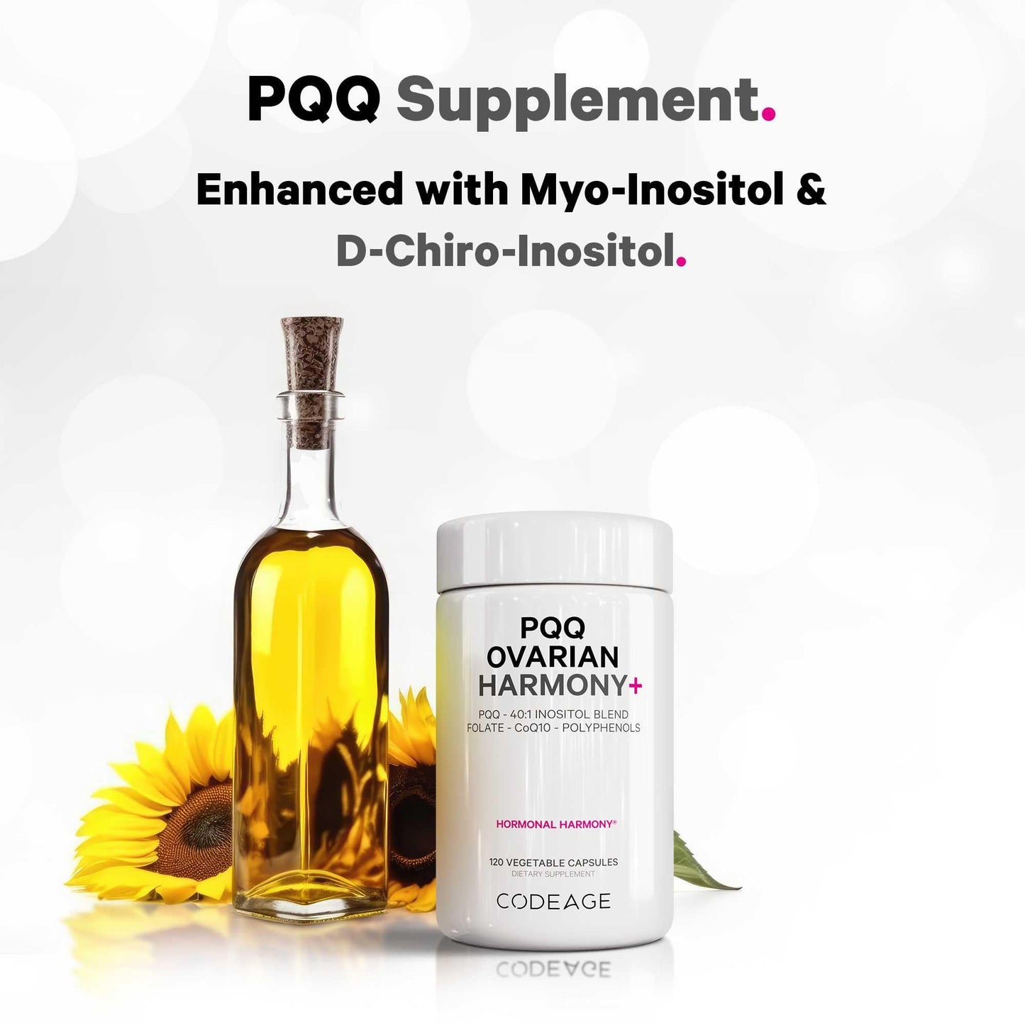 Detalle ingredientes activos Codeage PQQ Ovarian Harmony