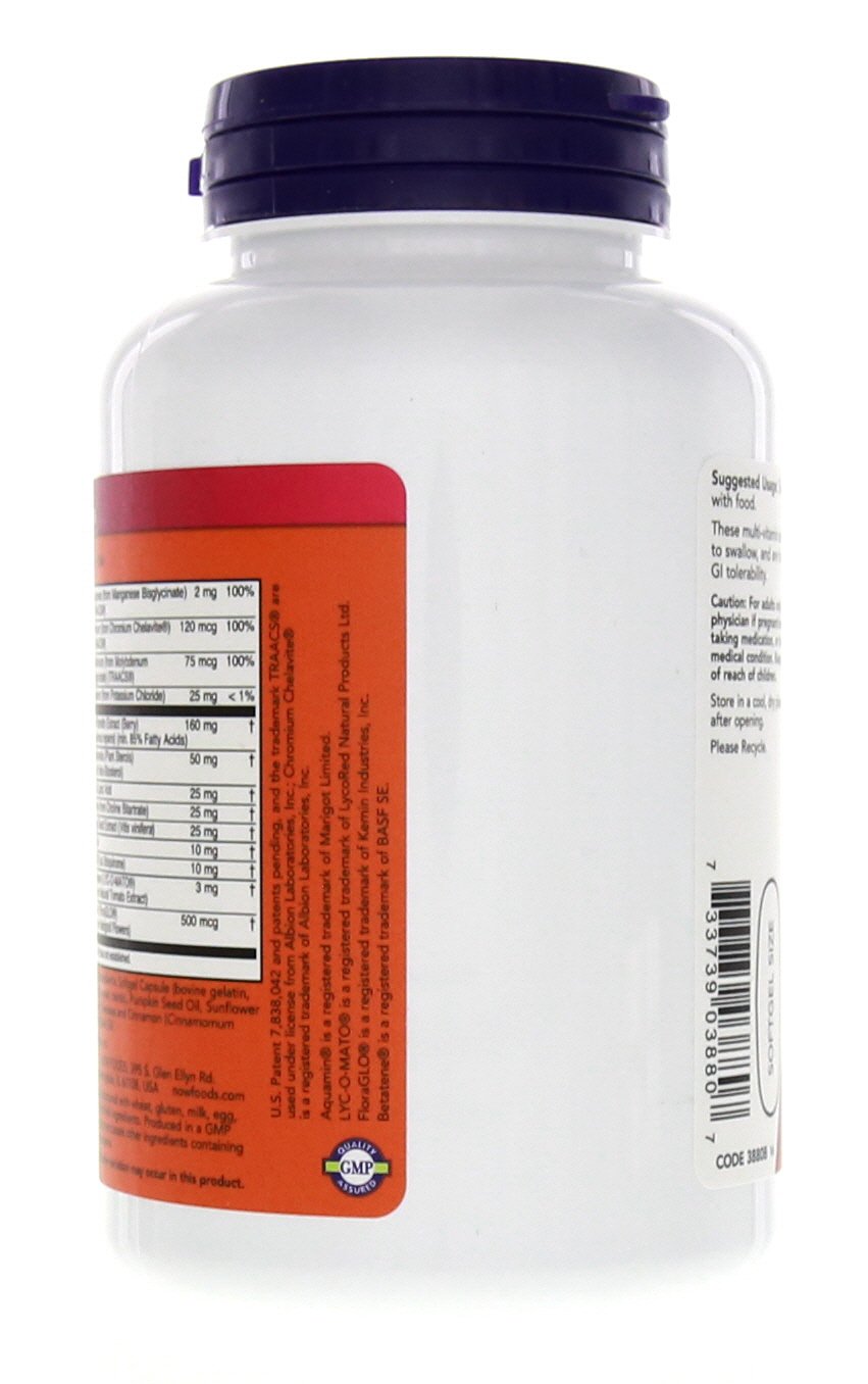 Detalle de ingredientes Adam multivitamínico